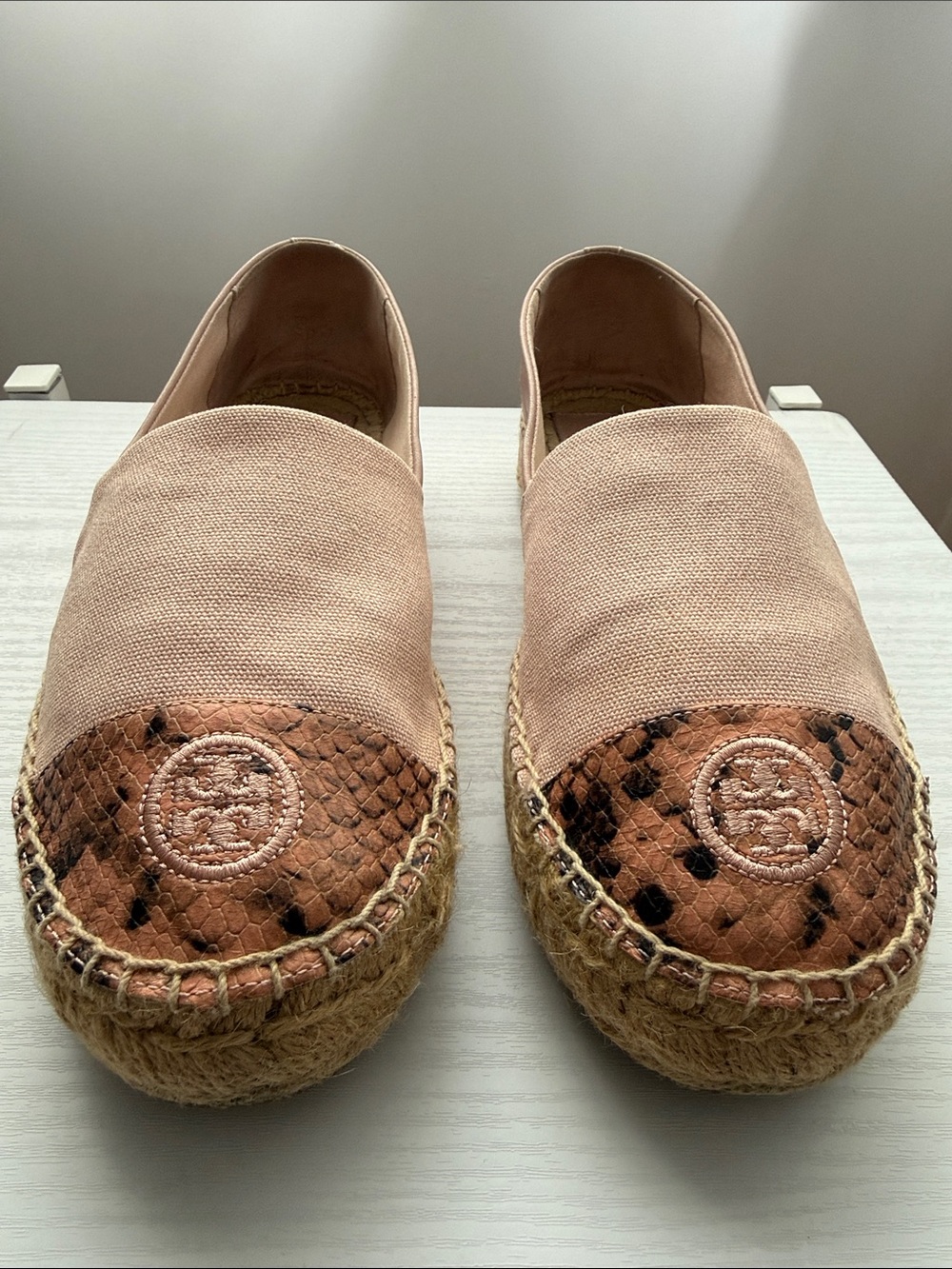 Tory Burch Blush Pink Espadrille Slip-On Flats - Picture 4 of 6